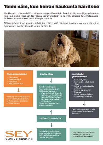 Haukkuva koira -esite